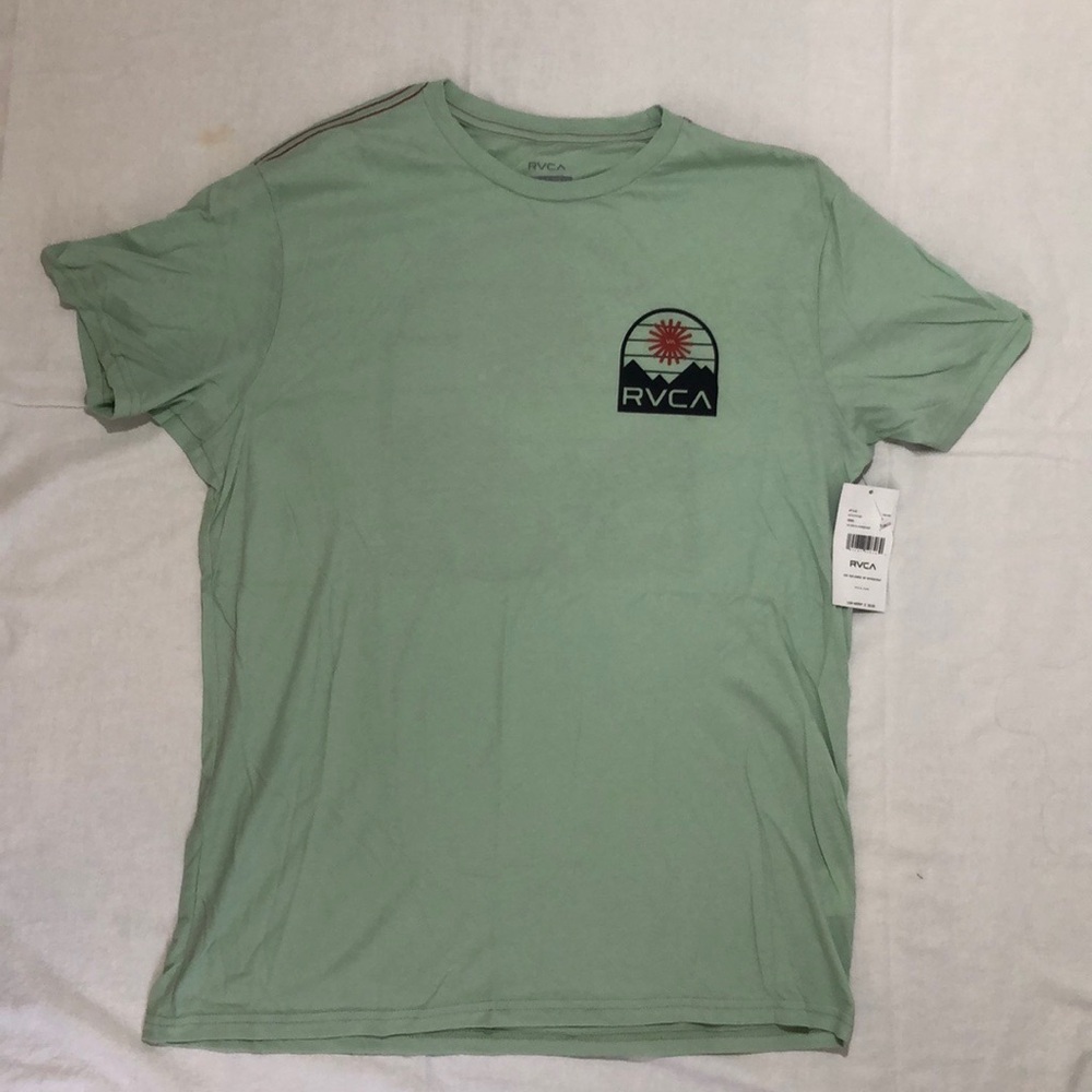 NWT. Large light green RVCA t-shirt. “Slim fit”